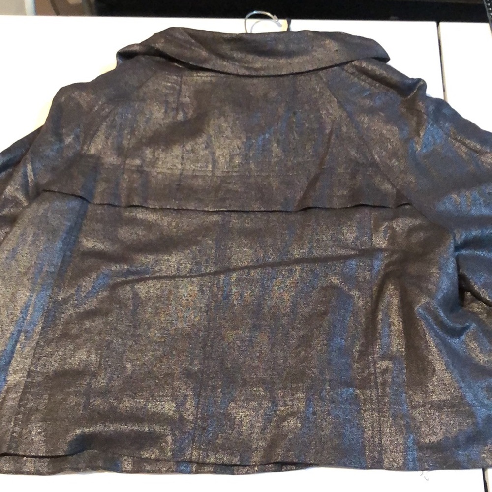 Sandro Sportswear  size XL black very dark metallic gray jacket with 3/4 sleeve - Picture 3 of 16